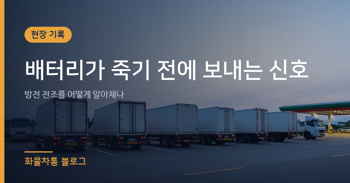 배터리가 죽기 전에 보내는 신호